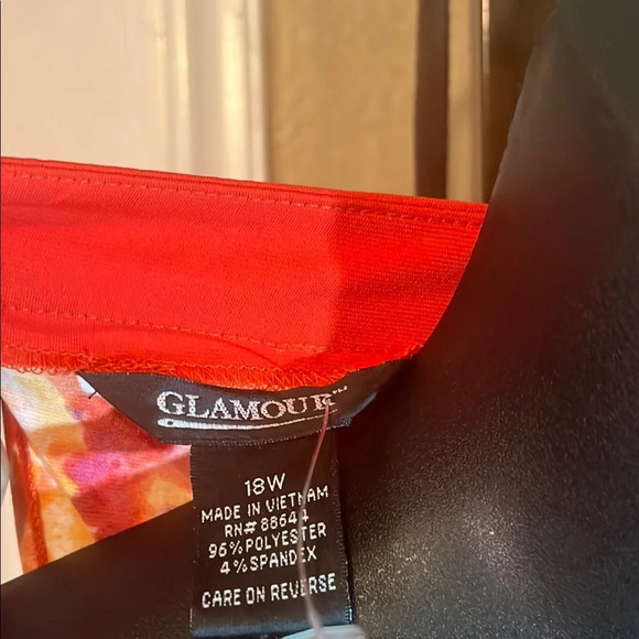 Glamour Sequin Embellished Red and Orange Midi Dress - Picture 3 of 6